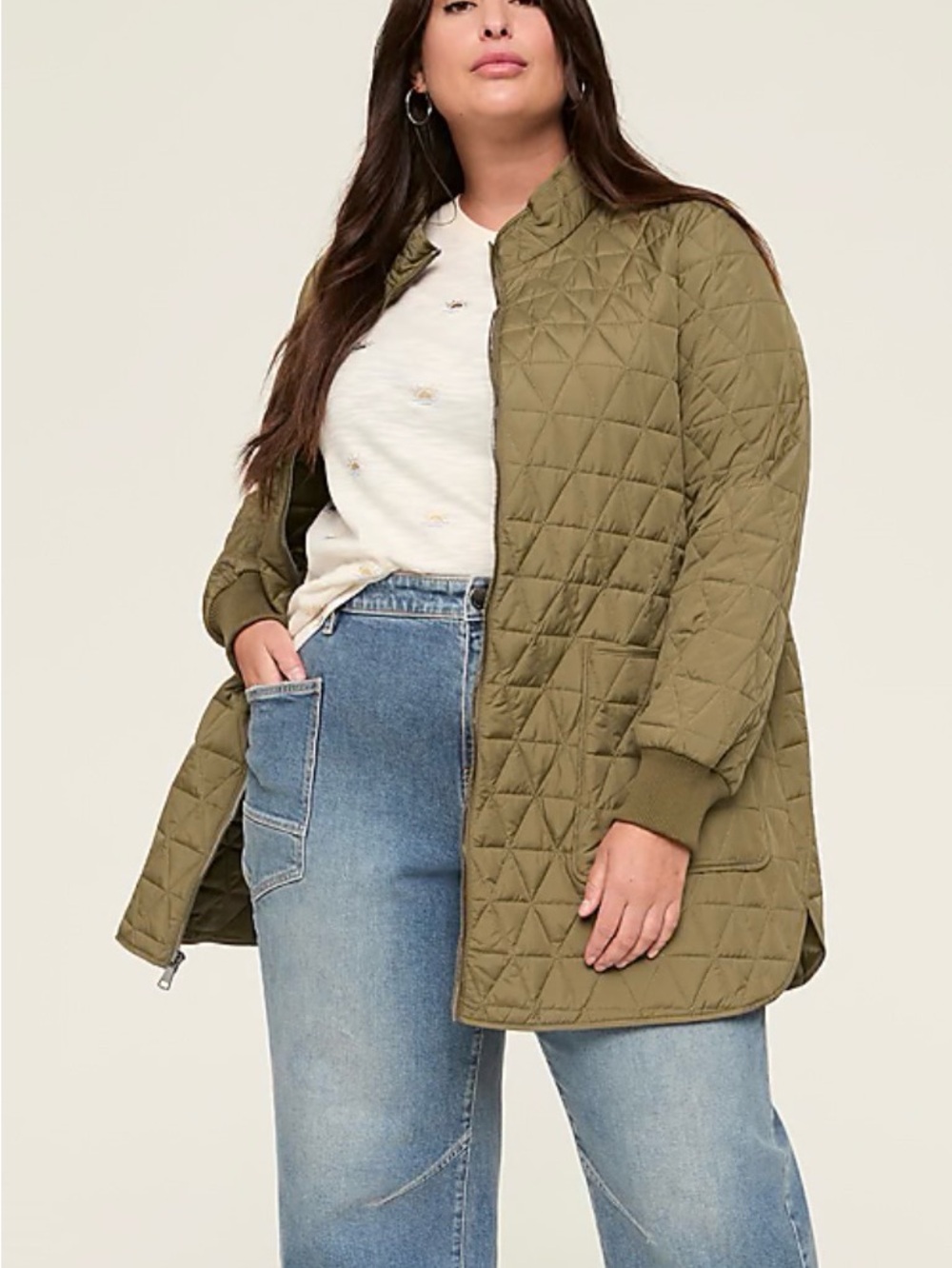 Lane Bryant quilted liner jacket size 14/16 NWT